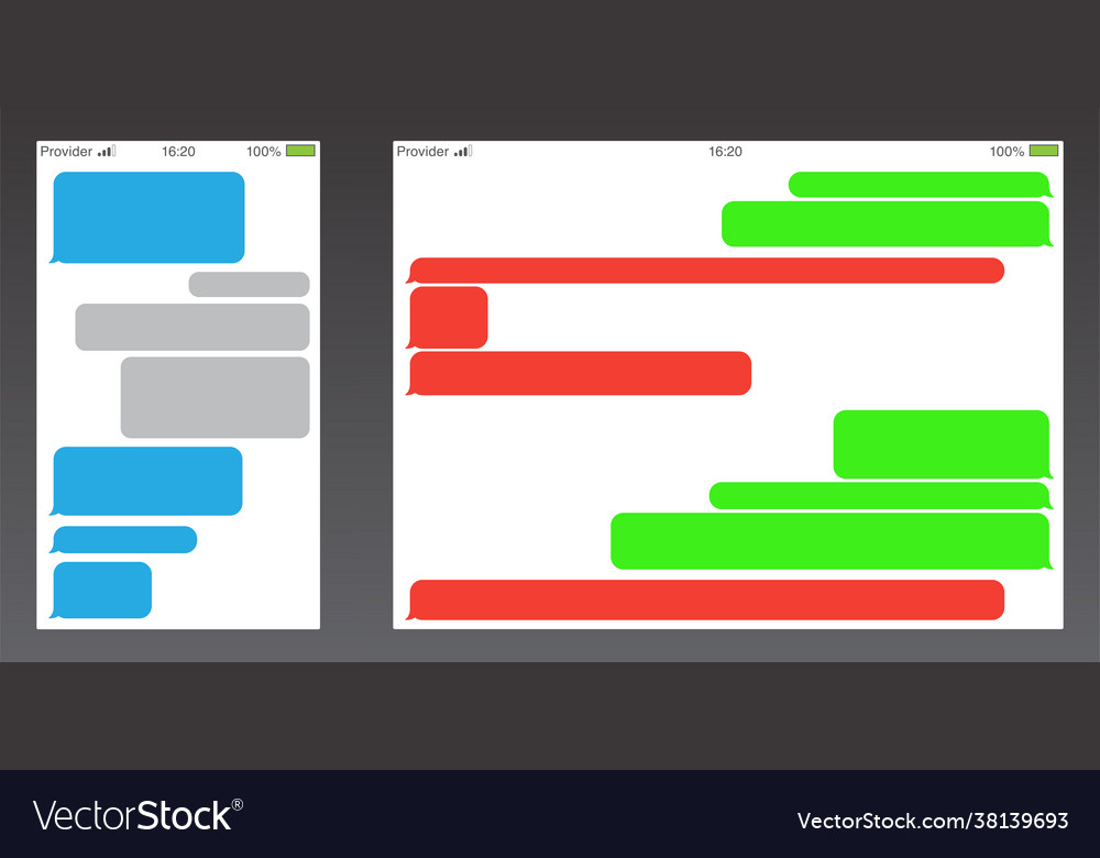 Set messenger ui user interface short message Vector Image