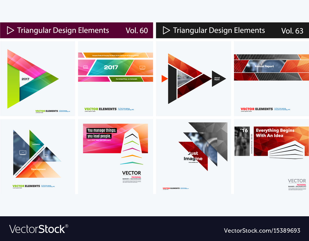 Set of abstract design elements for graphic