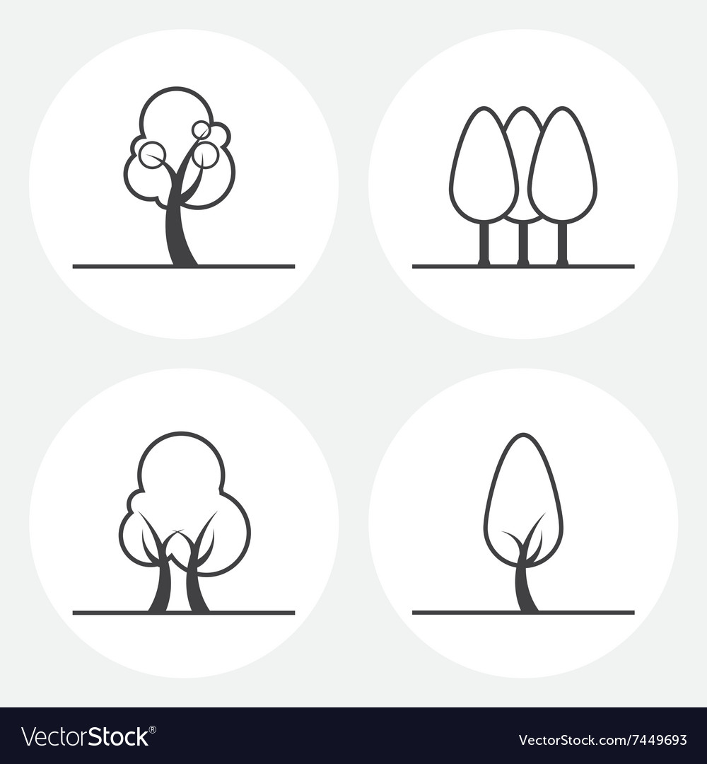 Simple Tree Icon Set