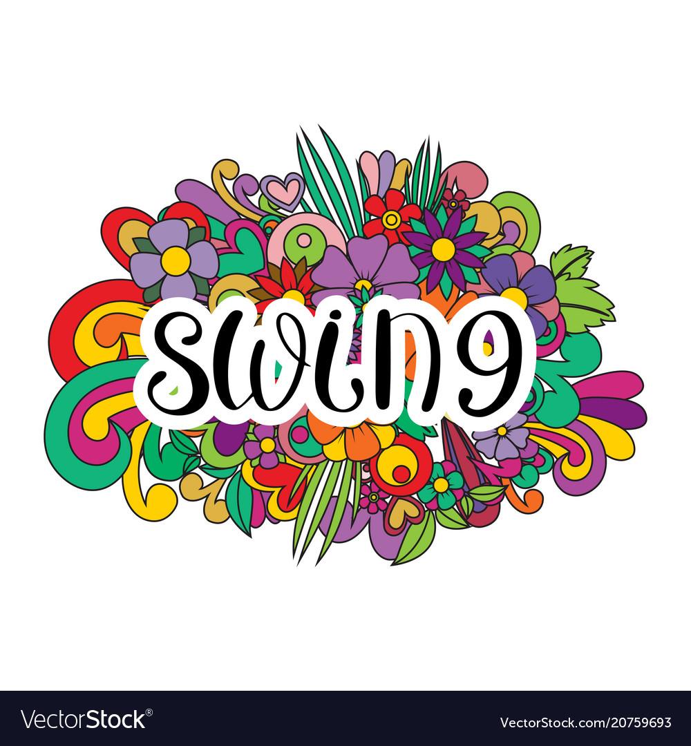 Swing tangle pattern background vector image Swing tangle pattern background
