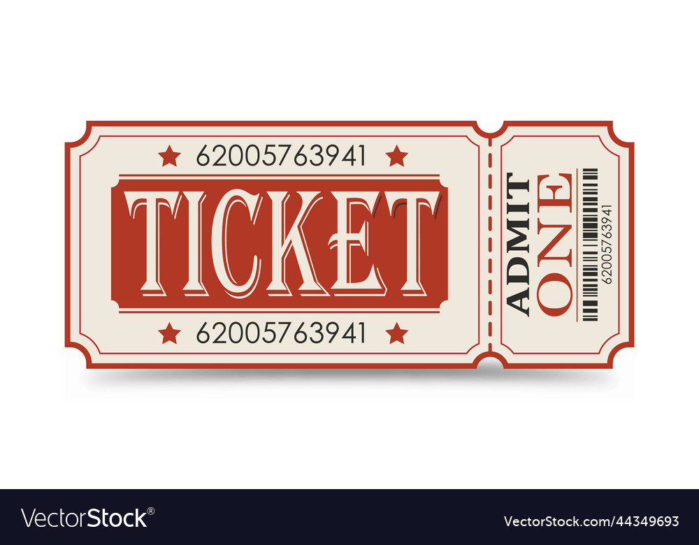 Ticket for websites applications cinemas clubs Vector Image