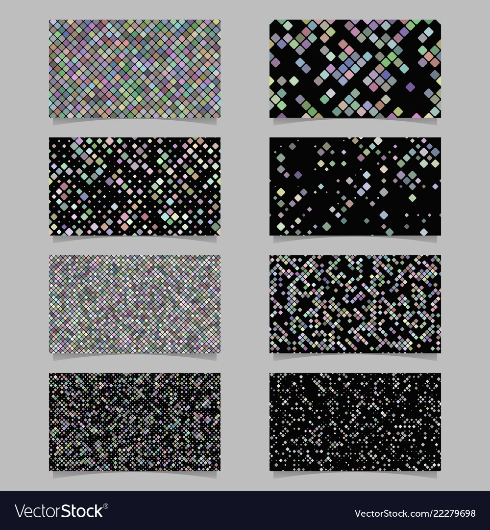 Abstract diagonal square pattern mosaic card