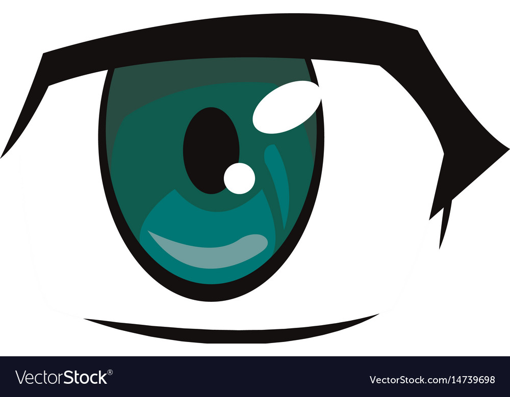 Anime Eye Manga Comic Expression Image Royalty Free Vector