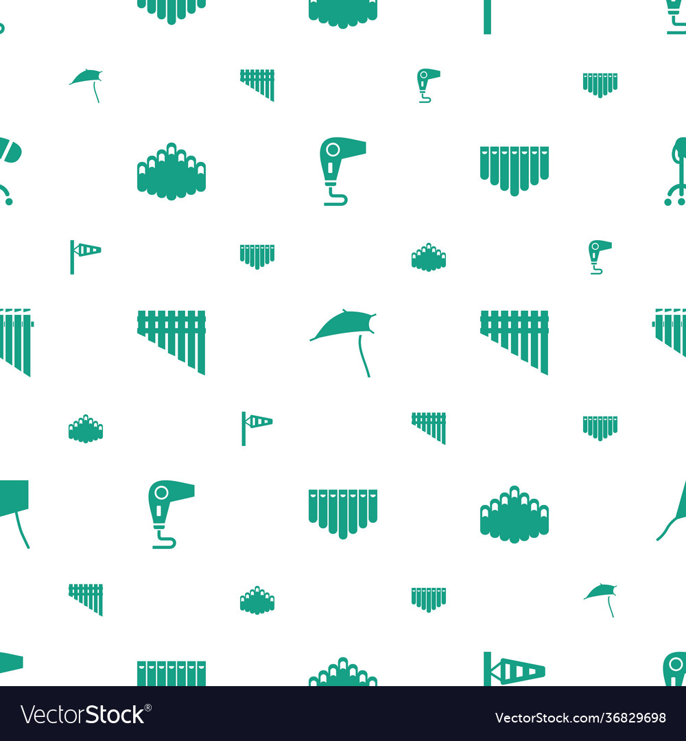 Blowing icons pattern seamless white background