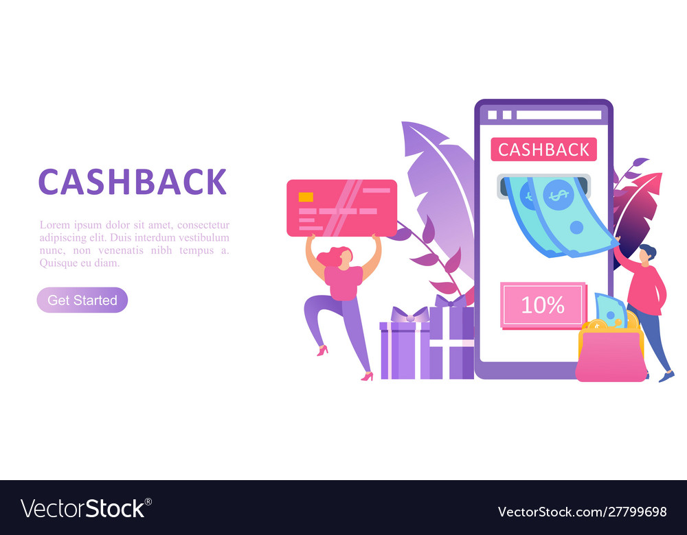 Cashback website landing page design