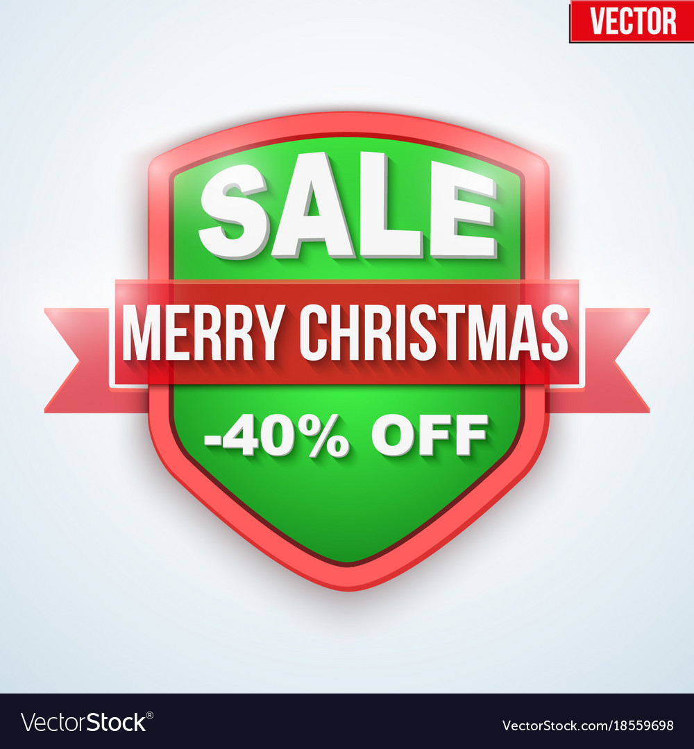 Christmas sale badge and label