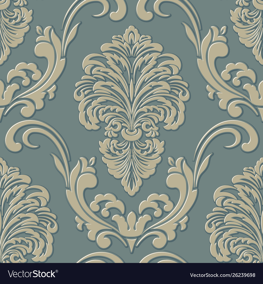 Damask seamless pattern element classical vector image Damask seamless pattern element classical