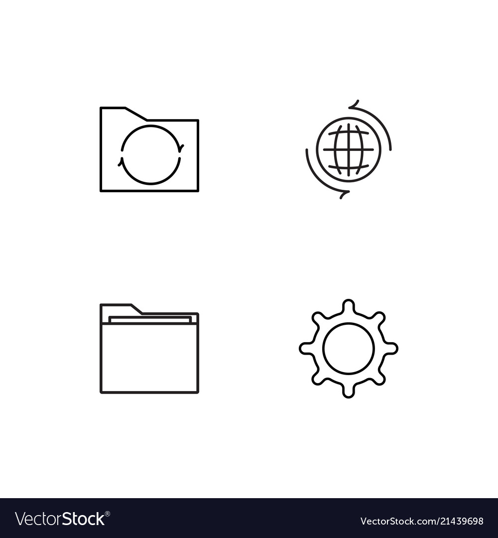 Data analytics linear icons set simple outline