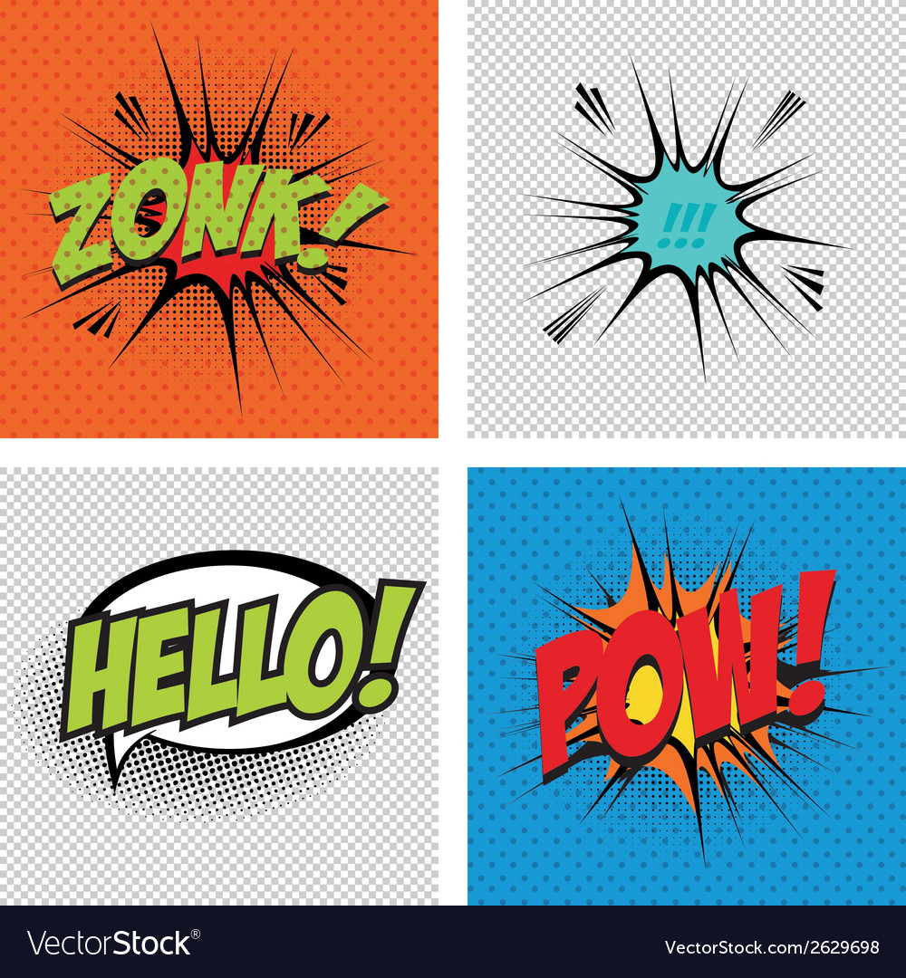 Different pop art objects on a special background