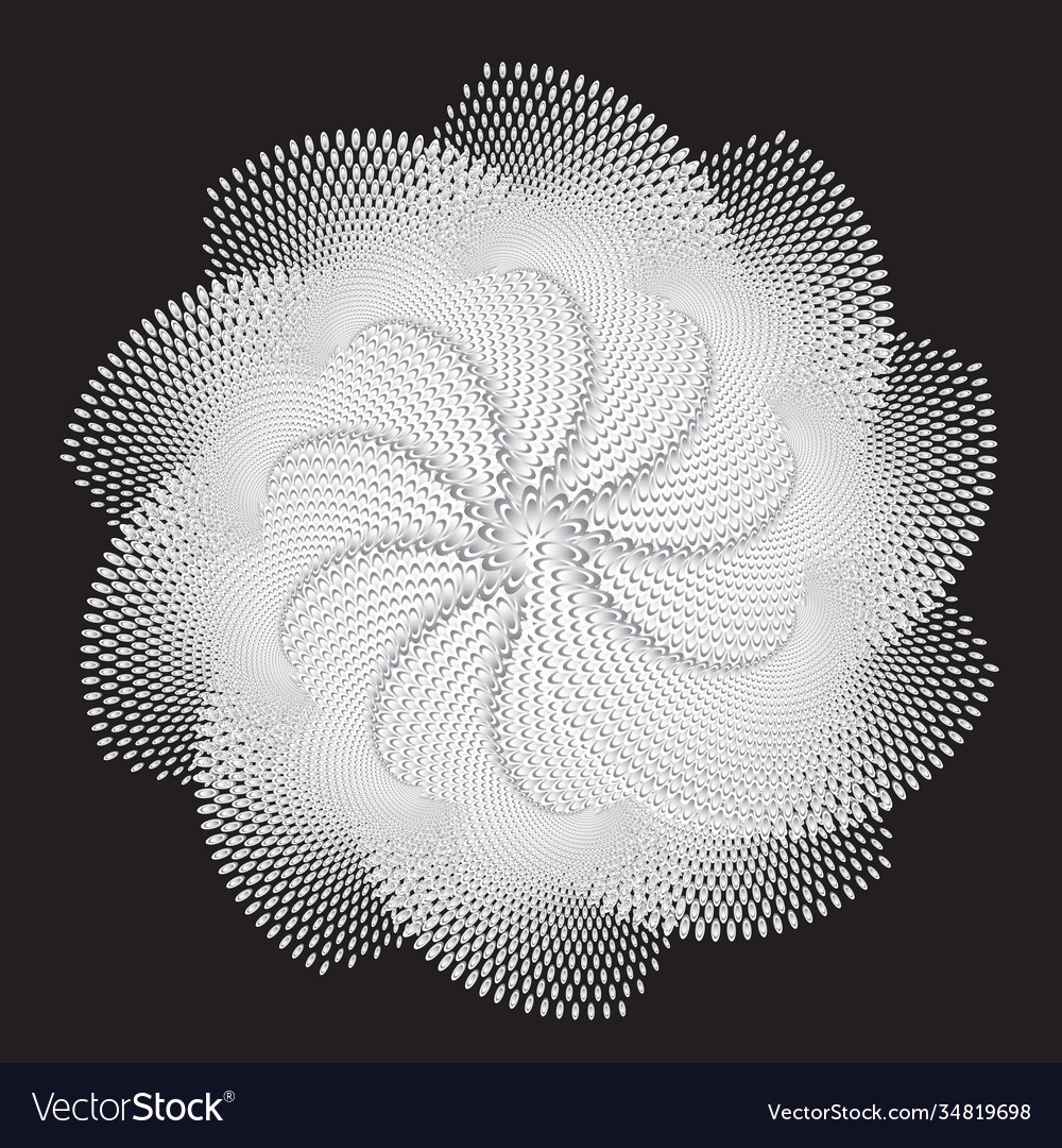 Dotted halftone spiral pattern or texture vector image Dotted halftone spiral pattern or texture