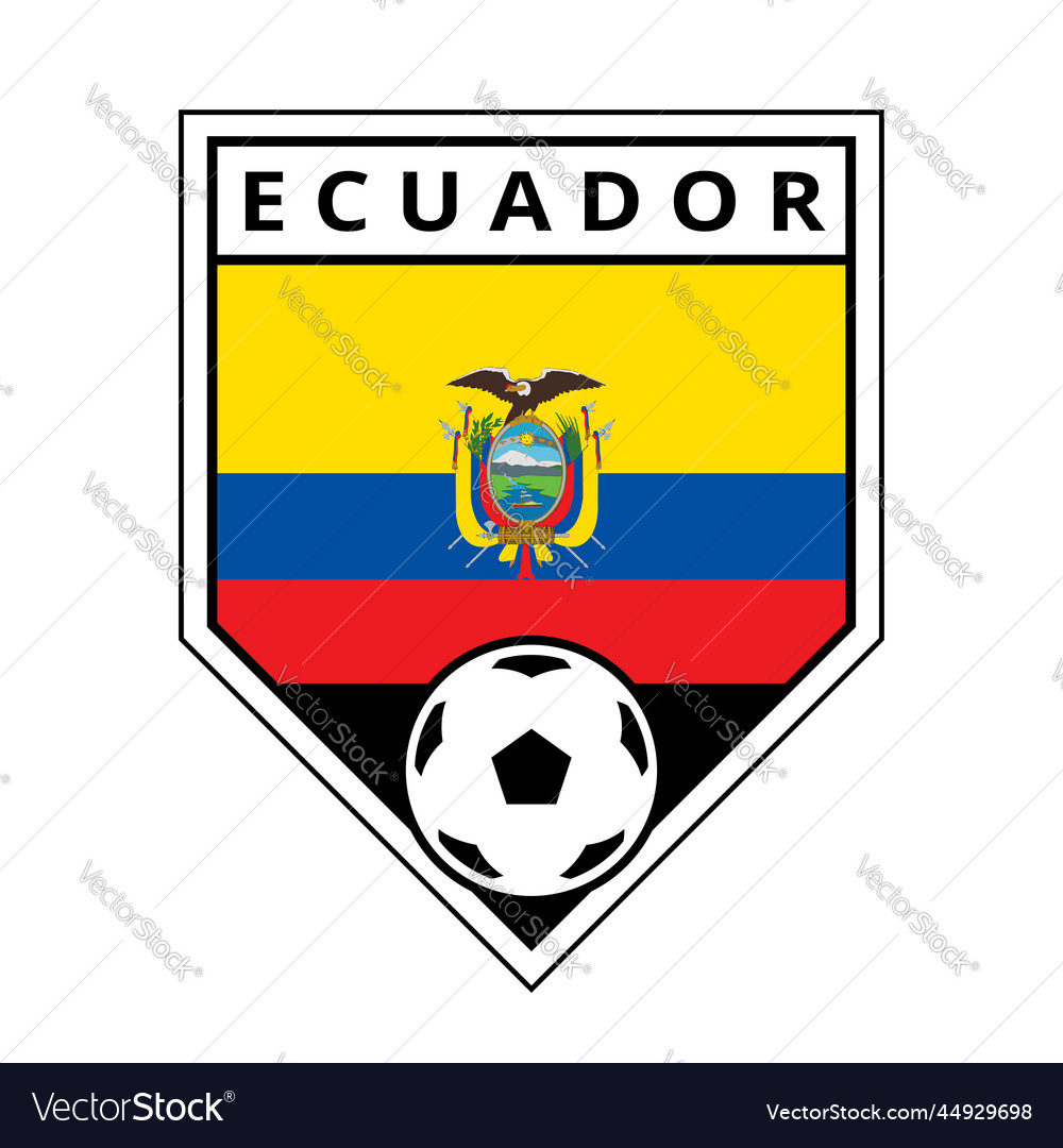 Ecuador angled team badge for football tournament