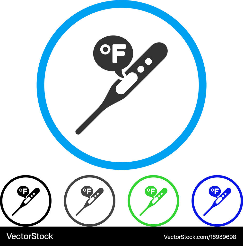 Fahrenheit temperature rounded icon Royalty Free Vector
