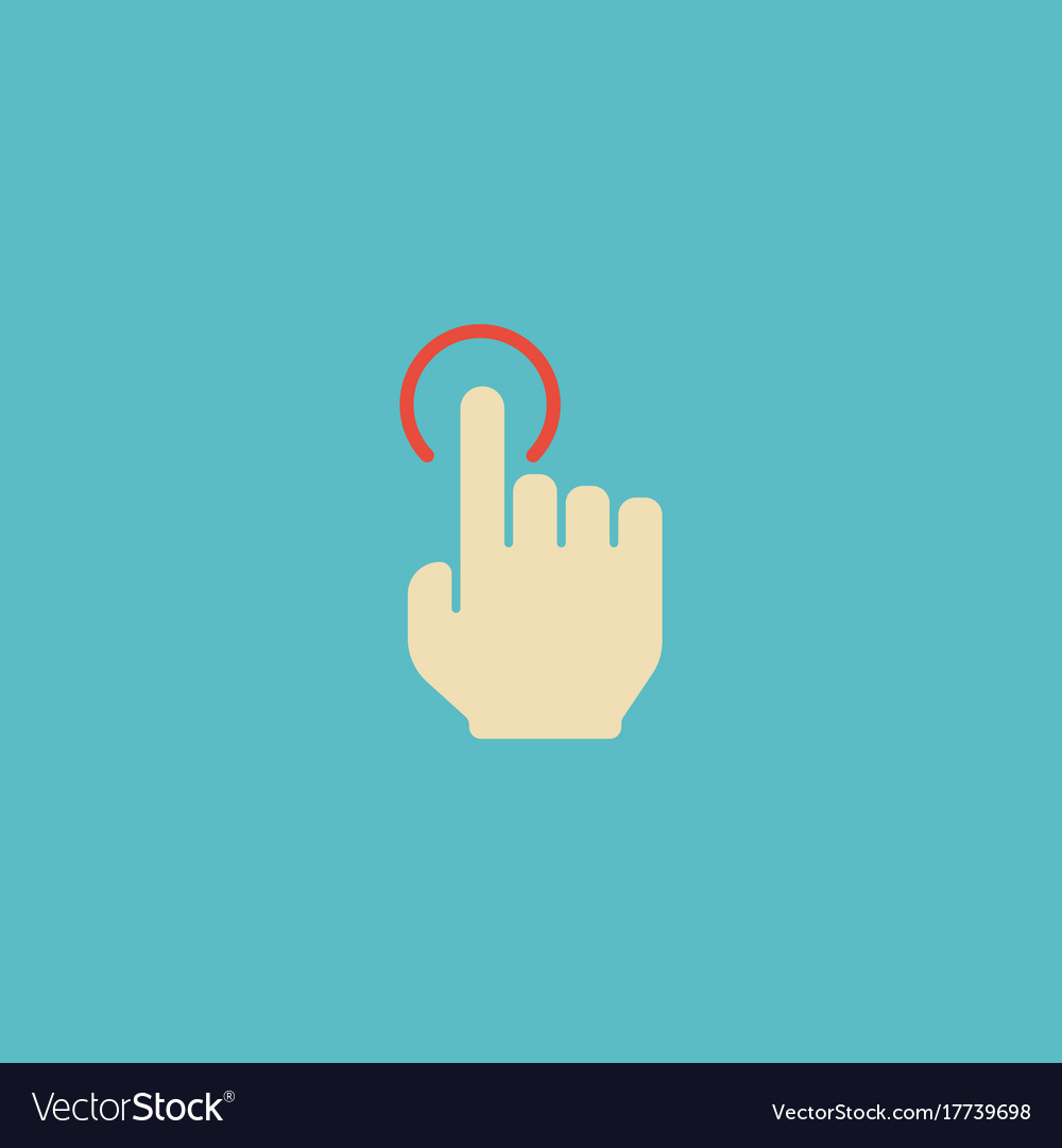 Flat icon single tap element