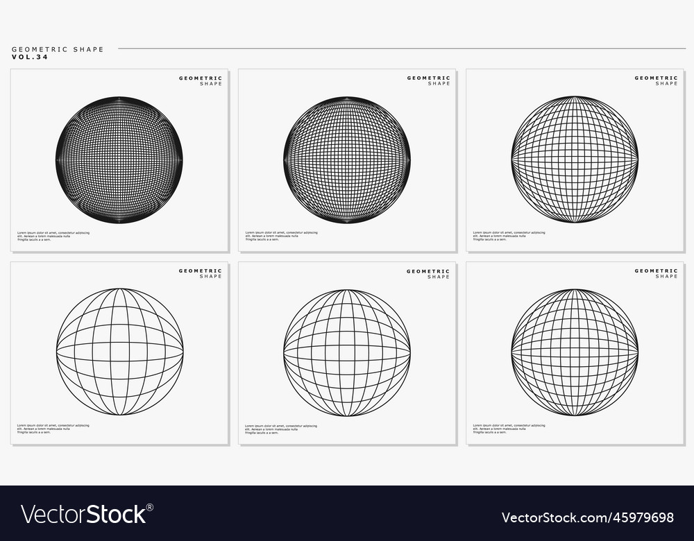 Geometric line globe design template Royalty Free Vector