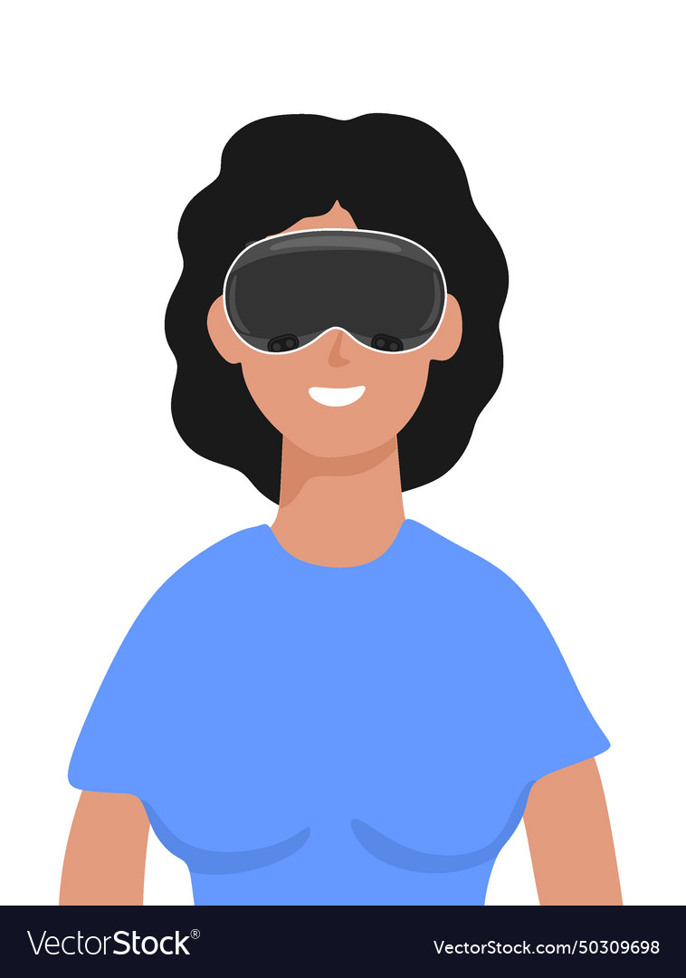 Girl using spatial computing device