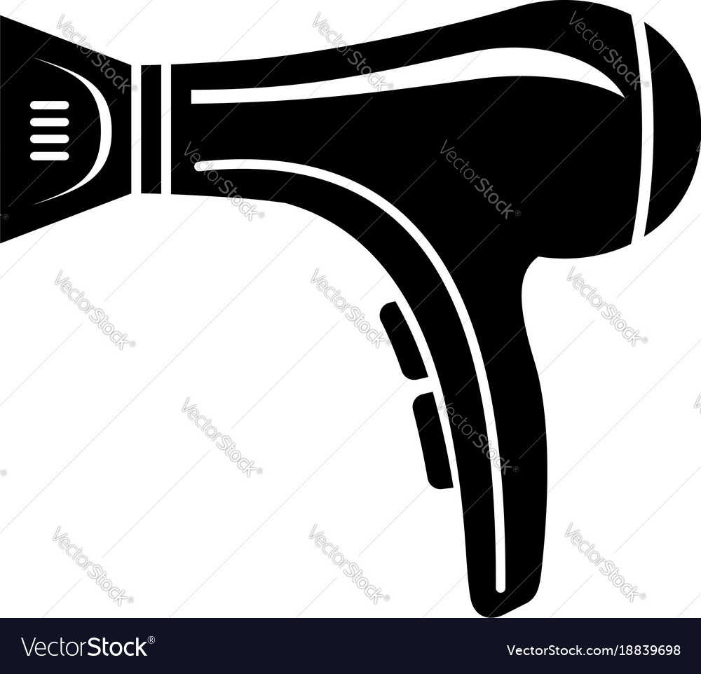 Download Hair dryer icon simple black style Royalty Free Vector Image