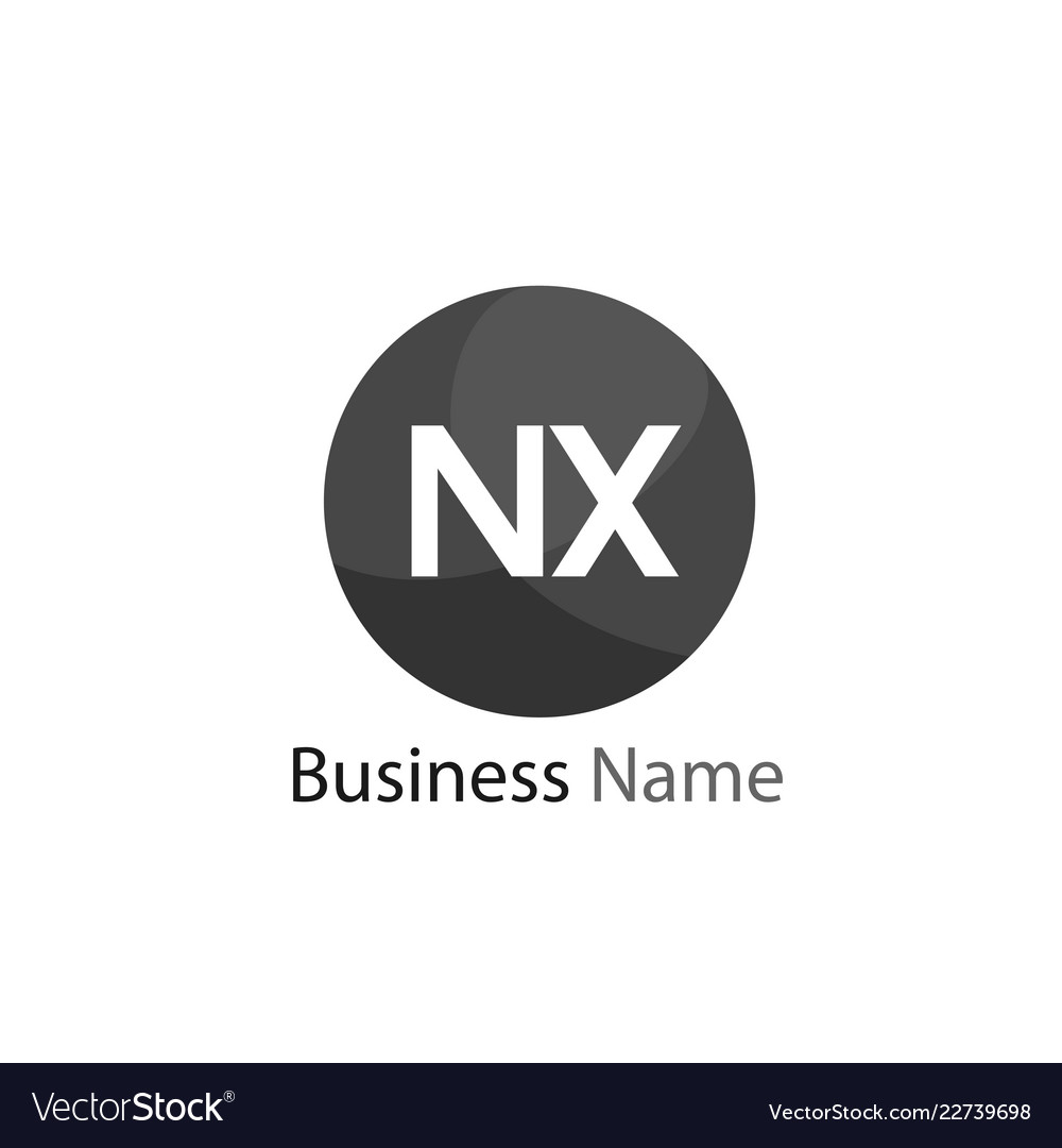 Initial letter nx logo template design