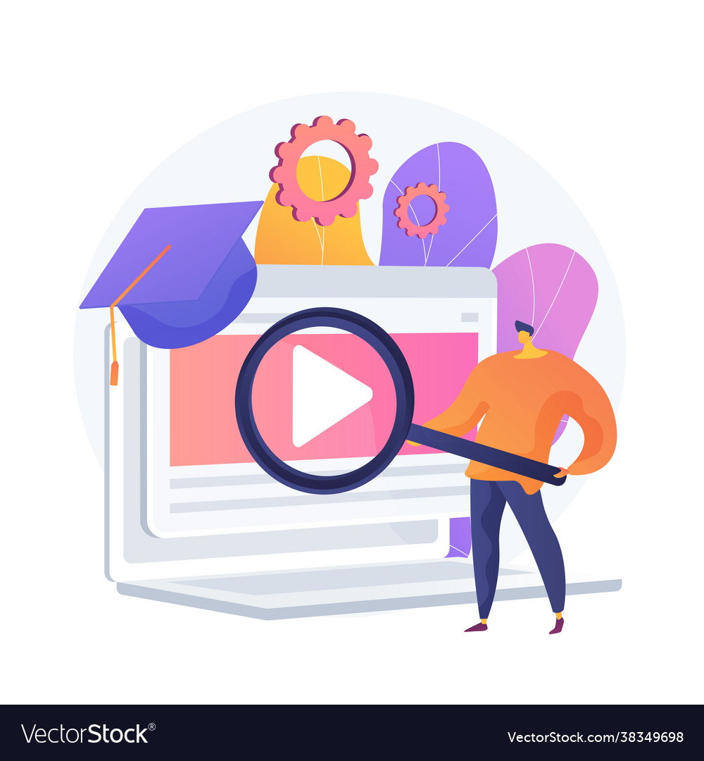 Internet lessons searching concept metaphor Vector Image Internet lessons searching concept metaphor