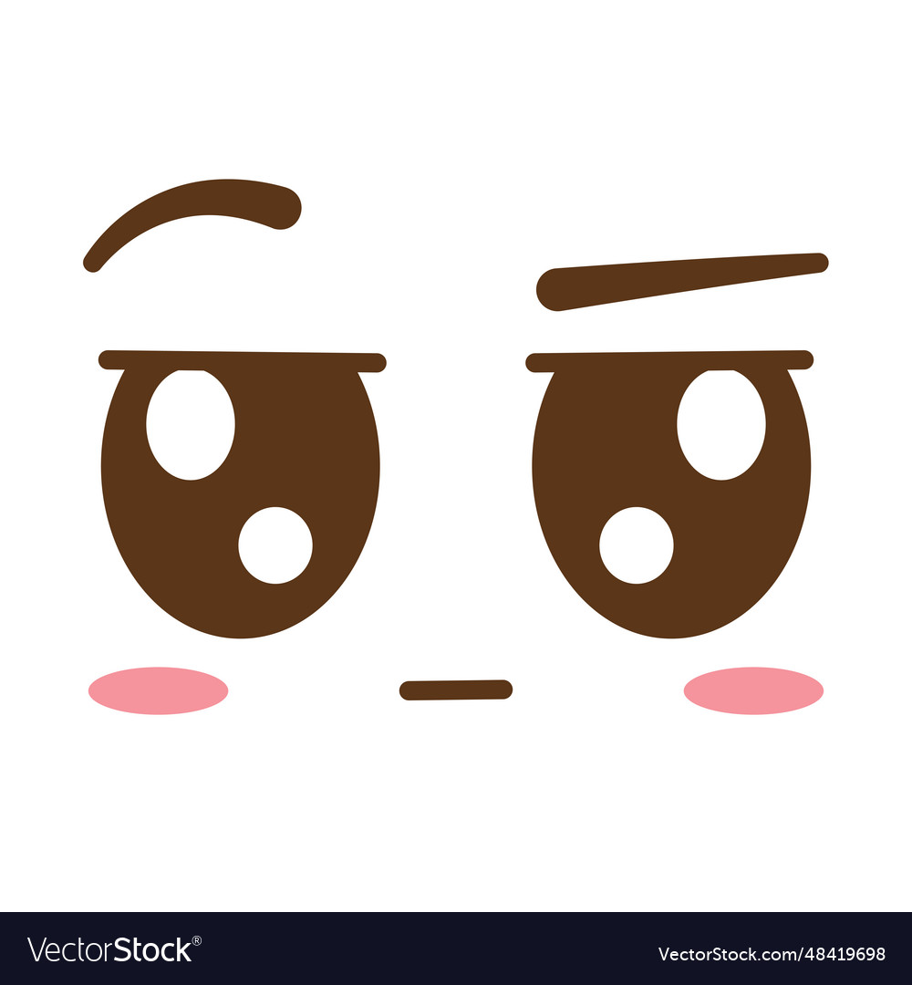 Isolated cute doubt facial expression