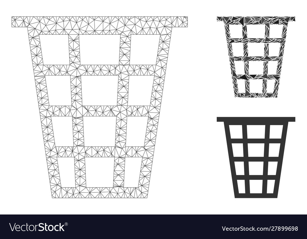Junk mesh network model and triangle mosaic vector image Junk mesh network model and triangle mosaic