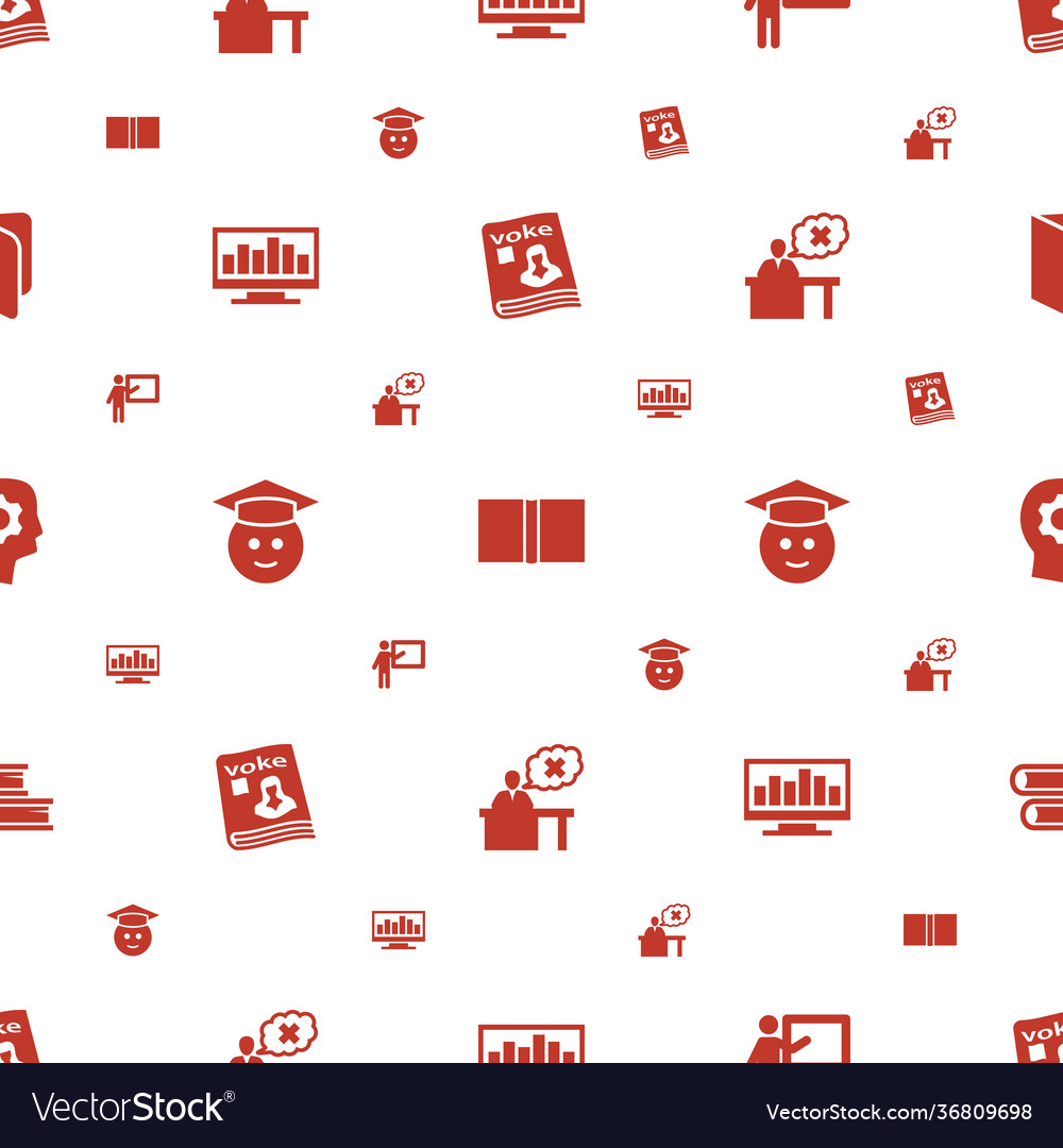 Learning icons pattern seamless white background