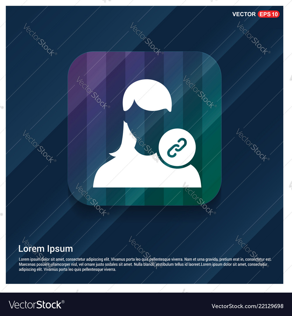 Link attach user icon vector image Link attach user icon