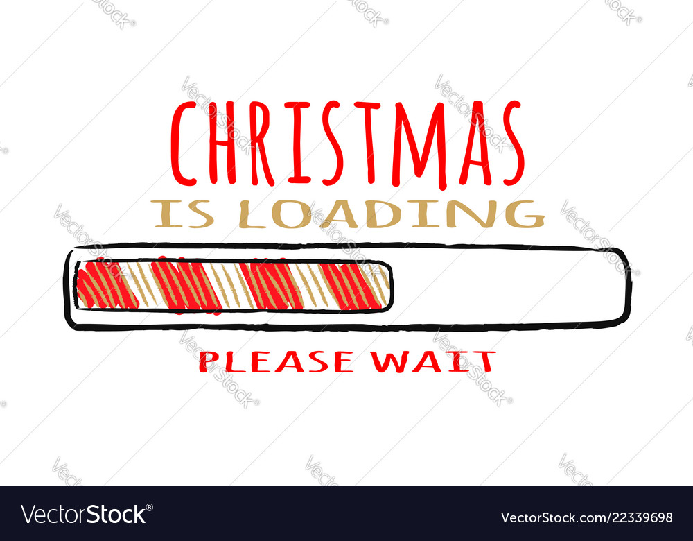 Progress bar with inscription - christmas loading