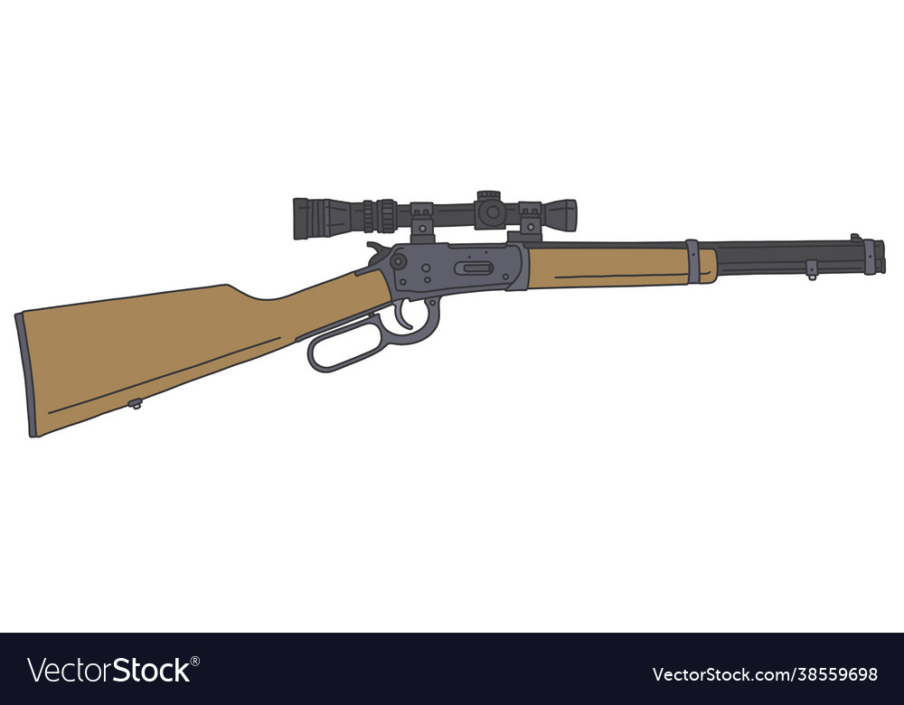 Repeating rifle with an optical sight Royalty Free Vector