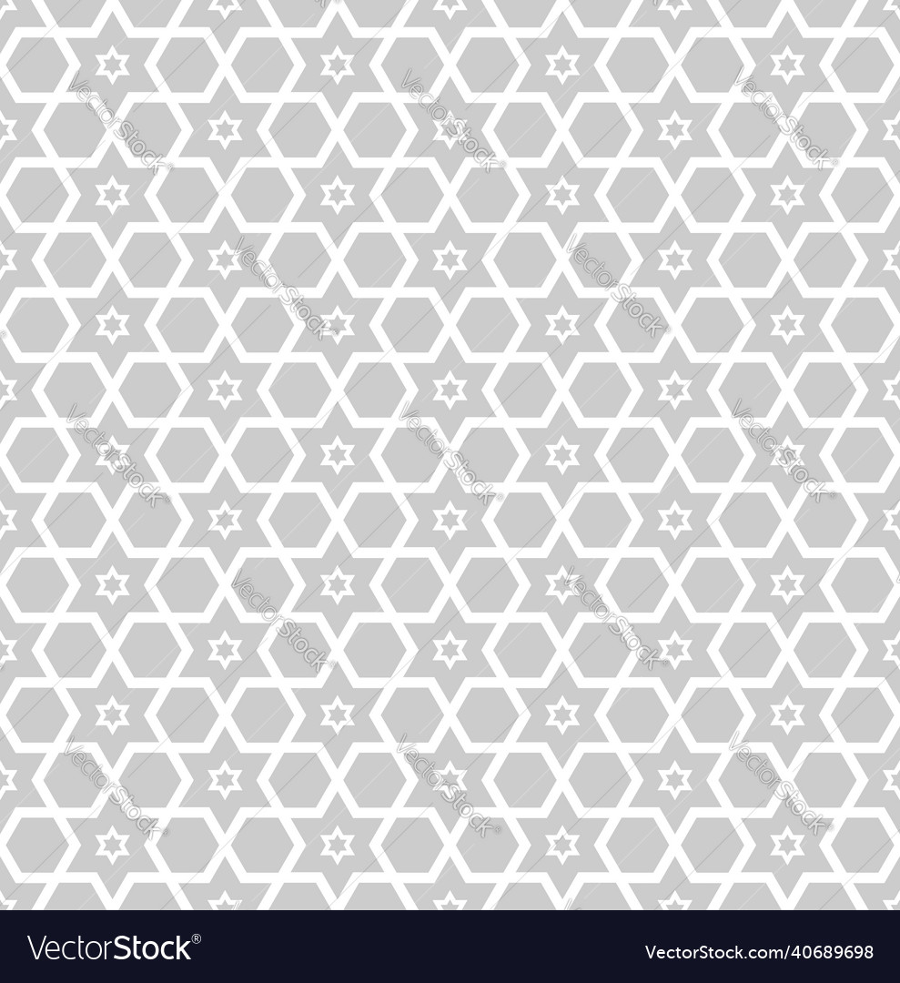 Seamless hexagons and stars pattern