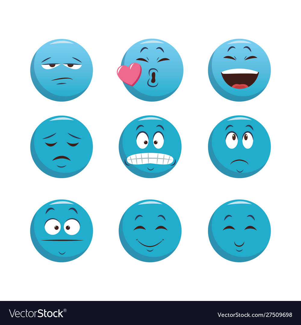 Set emoticons with different expressions