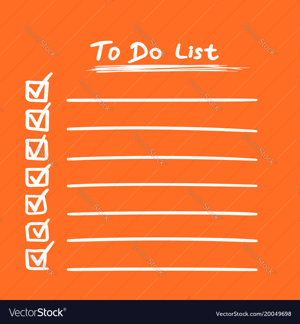 To do list icon with hand drawn text checklist