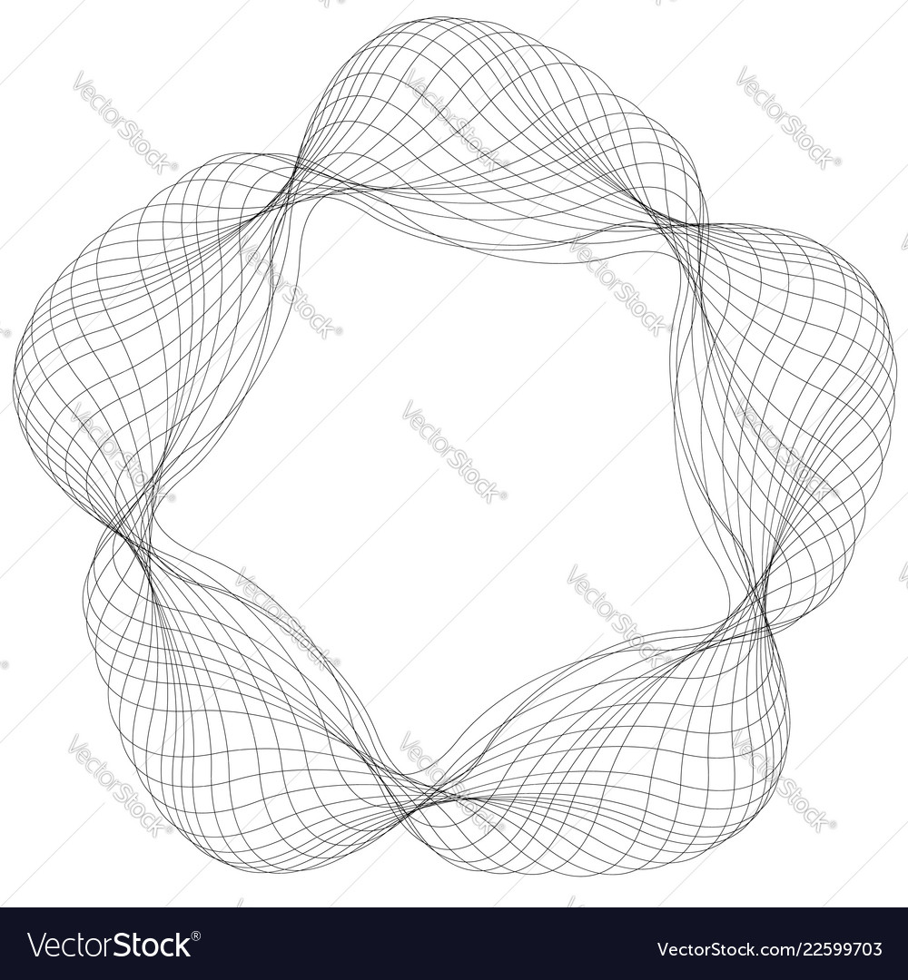 Abstract circular spiral element isolated