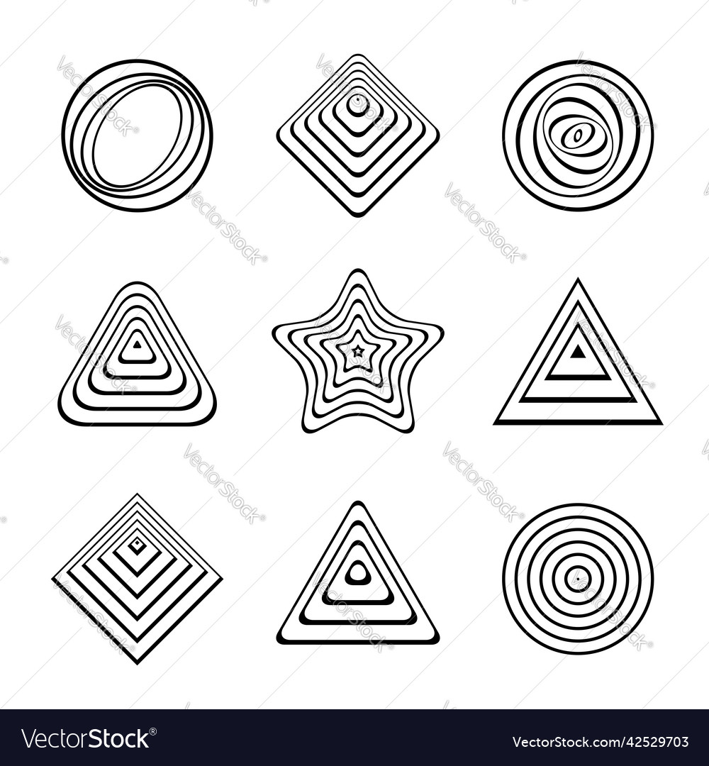 Abstract design elements geometric shapes