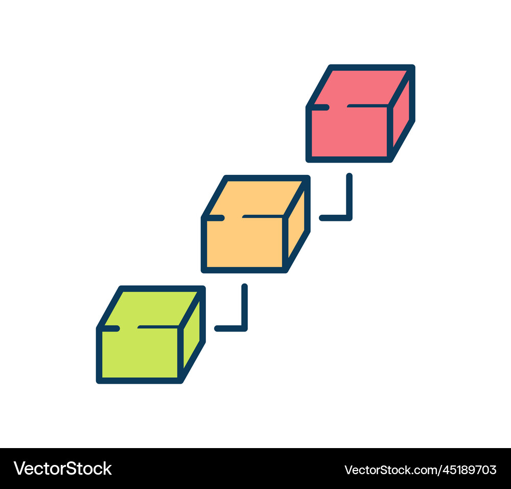 Blockchain technology icon Royalty Free Vector Image
