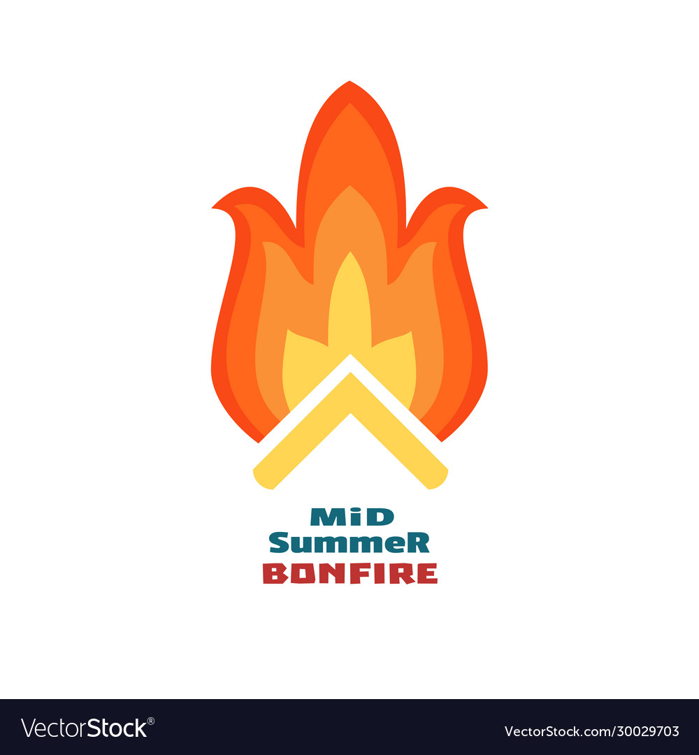 Bonfire Ikone isoliert