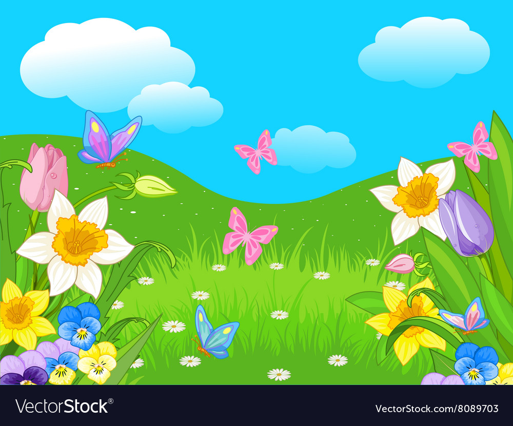 easter landscape royalty free vector image vectorstock