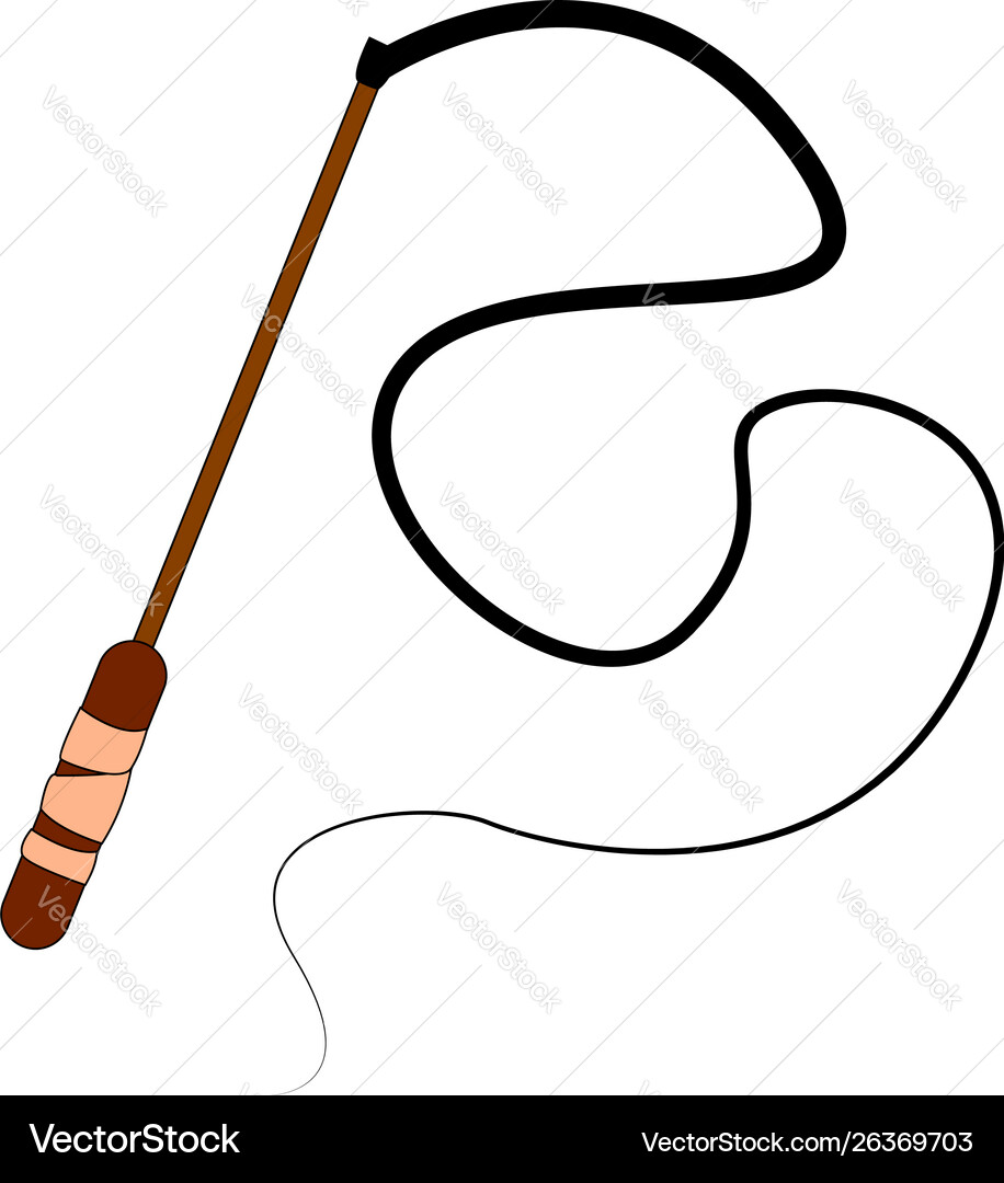 Hunting crop on white background Royalty Free Vector Image