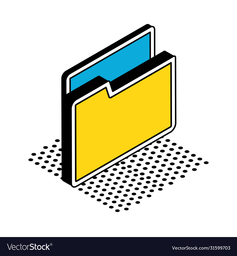 Isolated file isometric style icon design