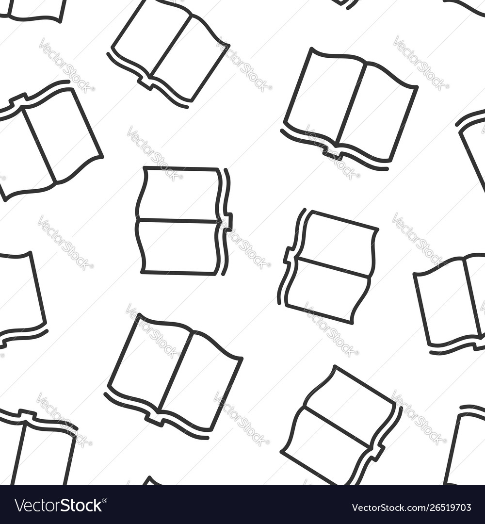 Open book icon seamless pattern background vector image Open book icon seamless pattern background