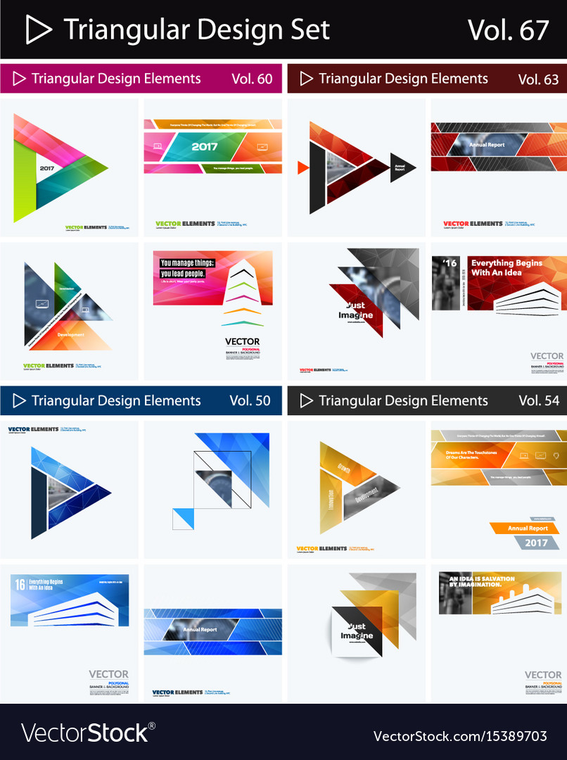 Set of abstract design elements for graphic