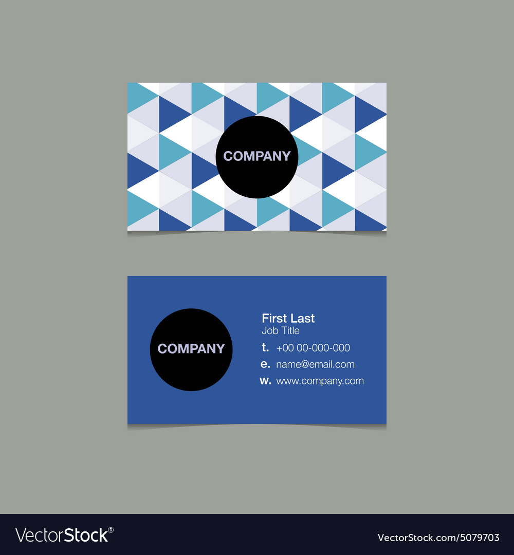 Simple name card template triangle style