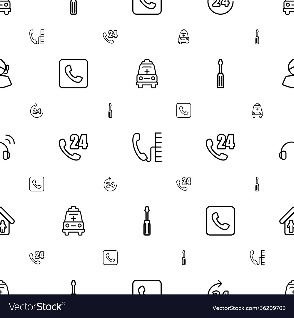 Support icons pattern seamless white background vector image Support icons pattern seamless white background