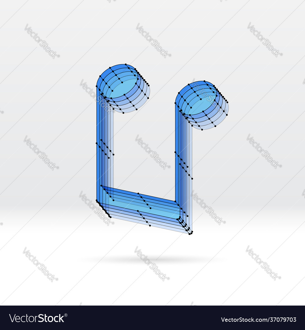 Transparent music note with dotted scheme