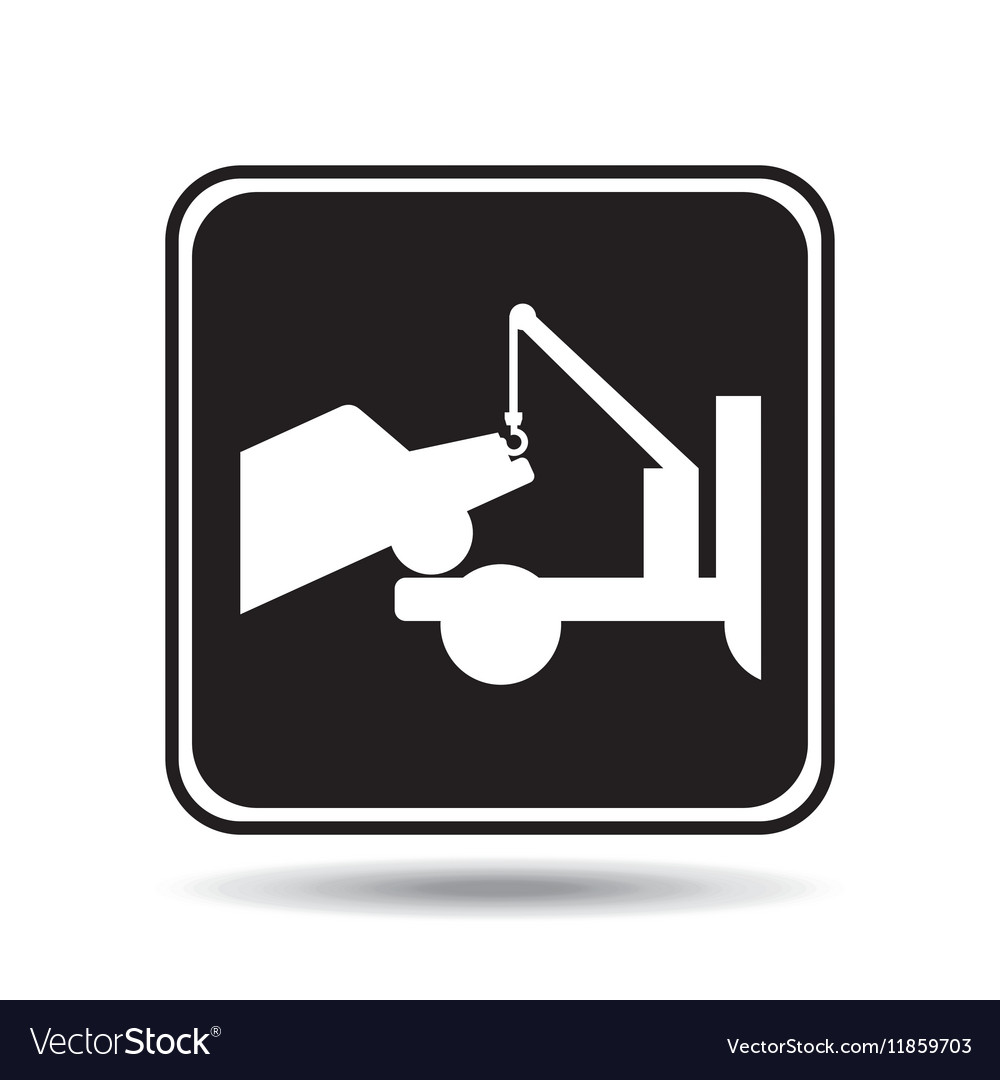 Truck crane sign graphic Royalty Free Vector Image