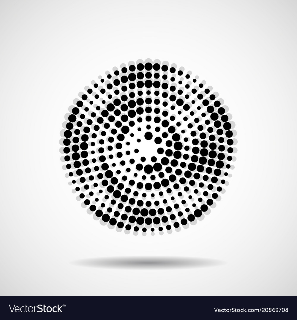 Abstract dotted circles dots in circular form Vector Image Abstract dotted circles dots in circular form