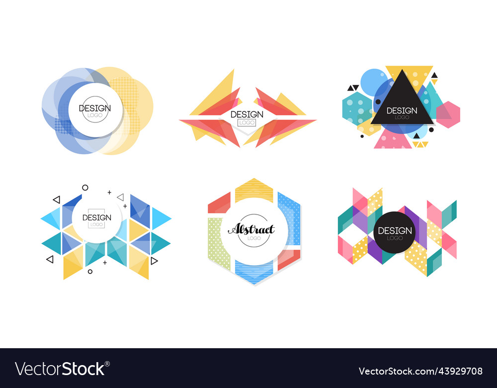 Abstract logo design with geometric shapes