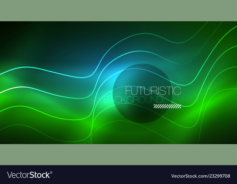 Abstract shiny glowinng color wave design element