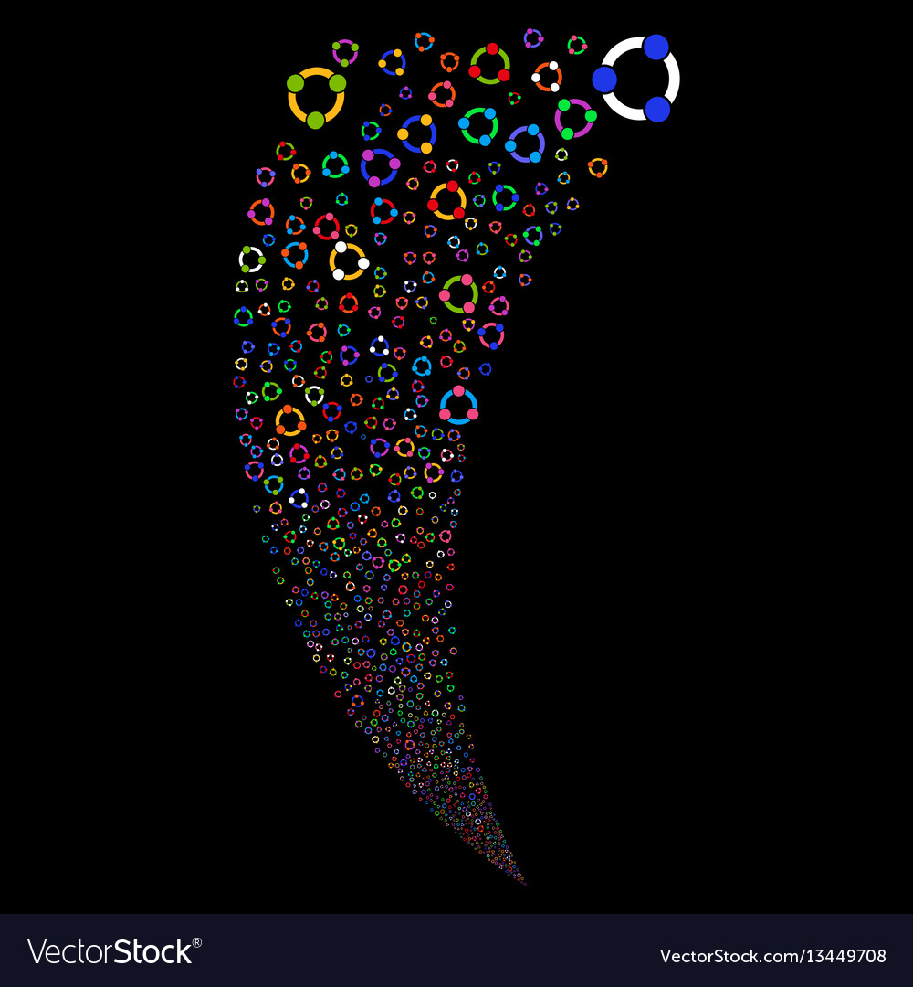 Cooperation random stream vector image Cooperation random stream
