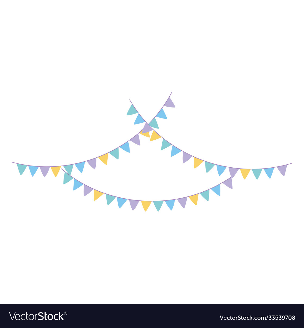 Decorative bunting celebration party festival Vector Image