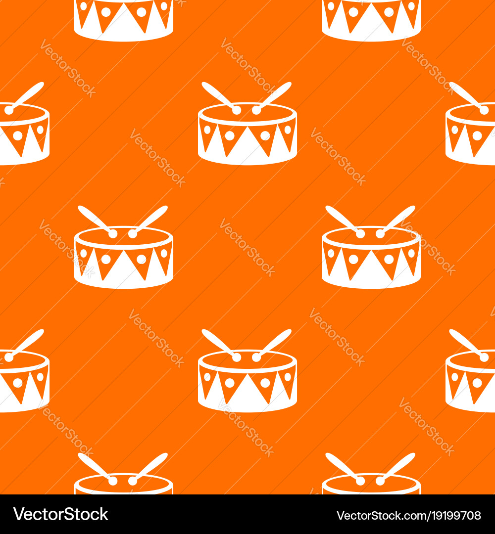 Drum and drumsticks pattern seamless Royalty Free Vector